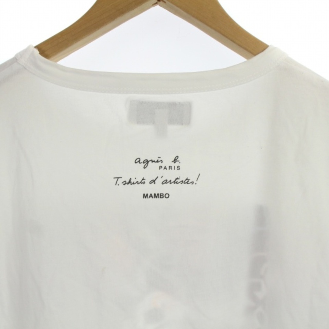 Agnes b. homme Tシャツ カットソー プリント 半袖 1 S 白 メンズのトップス(Tシャツ/カットソー(半袖/袖なし))の商品写真