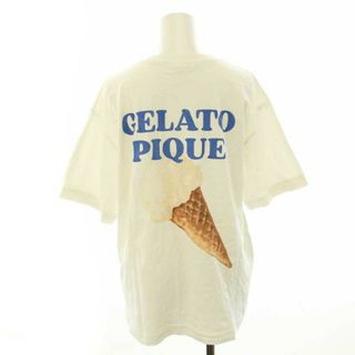 gelato pique - ジェラートピケ Tシャツ カットソー 半袖 バックプリント アイスクリーム 白