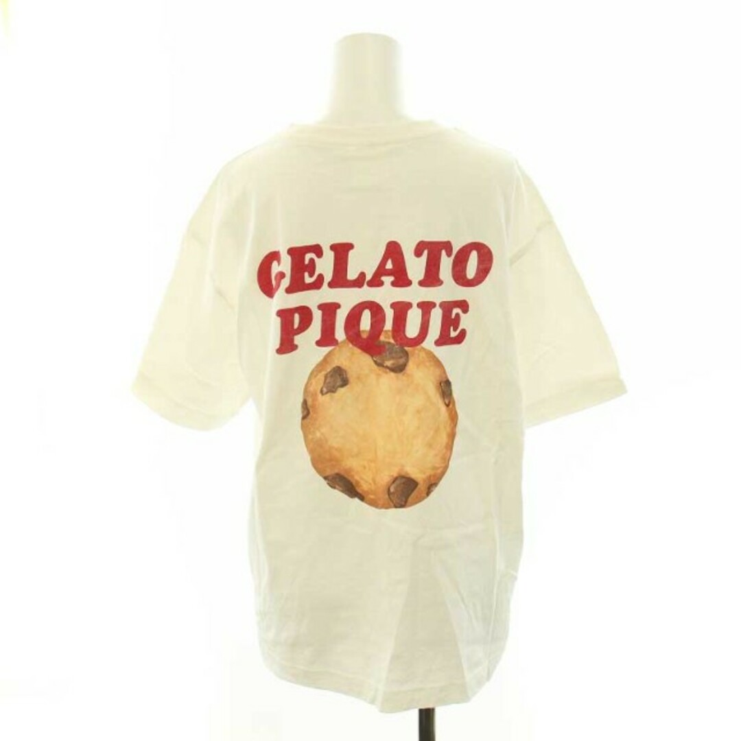 gelato pique(ジェラートピケ)のジェラートピケ Tシャツ カットソー 半袖 バックプリント クッキー F 白 レディースのトップス(Tシャツ(半袖/袖なし))の商品写真