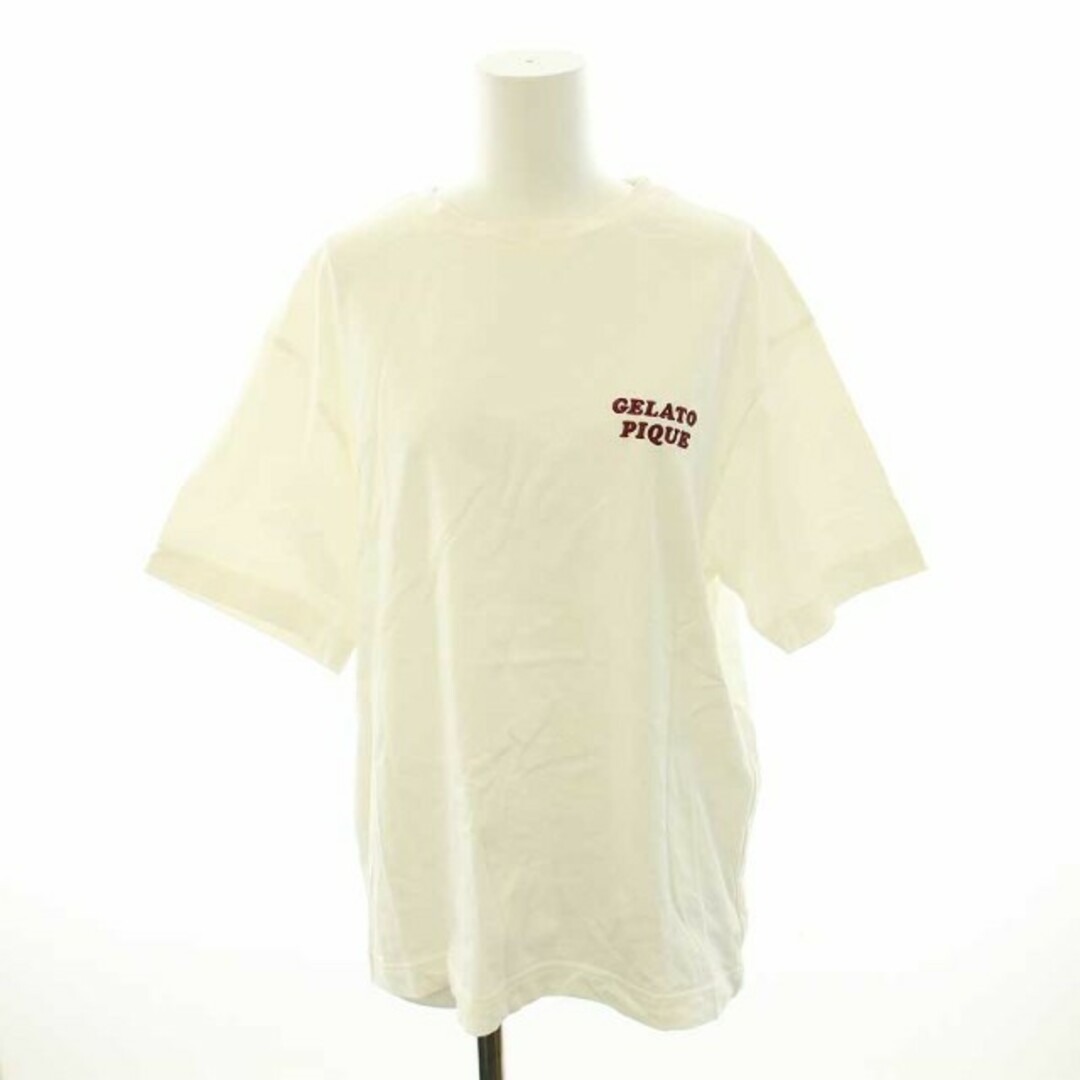 gelato pique(ジェラートピケ)のジェラートピケ Tシャツ カットソー 半袖 バックプリント クッキー F 白 レディースのトップス(Tシャツ(半袖/袖なし))の商品写真