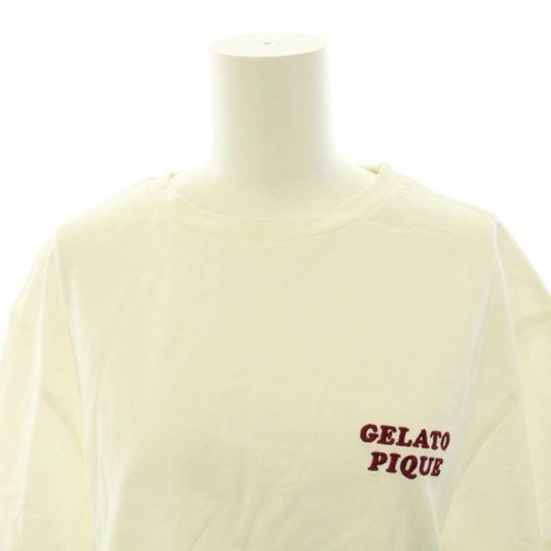 gelato pique(ジェラートピケ)のジェラートピケ Tシャツ カットソー 半袖 バックプリント クッキー F 白 レディースのトップス(Tシャツ(半袖/袖なし))の商品写真