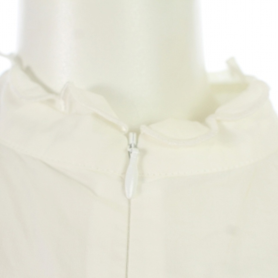 タラジャーモン シャツ ブラウス スカラップ フロントジップ 長袖 XS 白 レディースのトップス(シャツ/ブラウス(長袖/七分))の商品写真