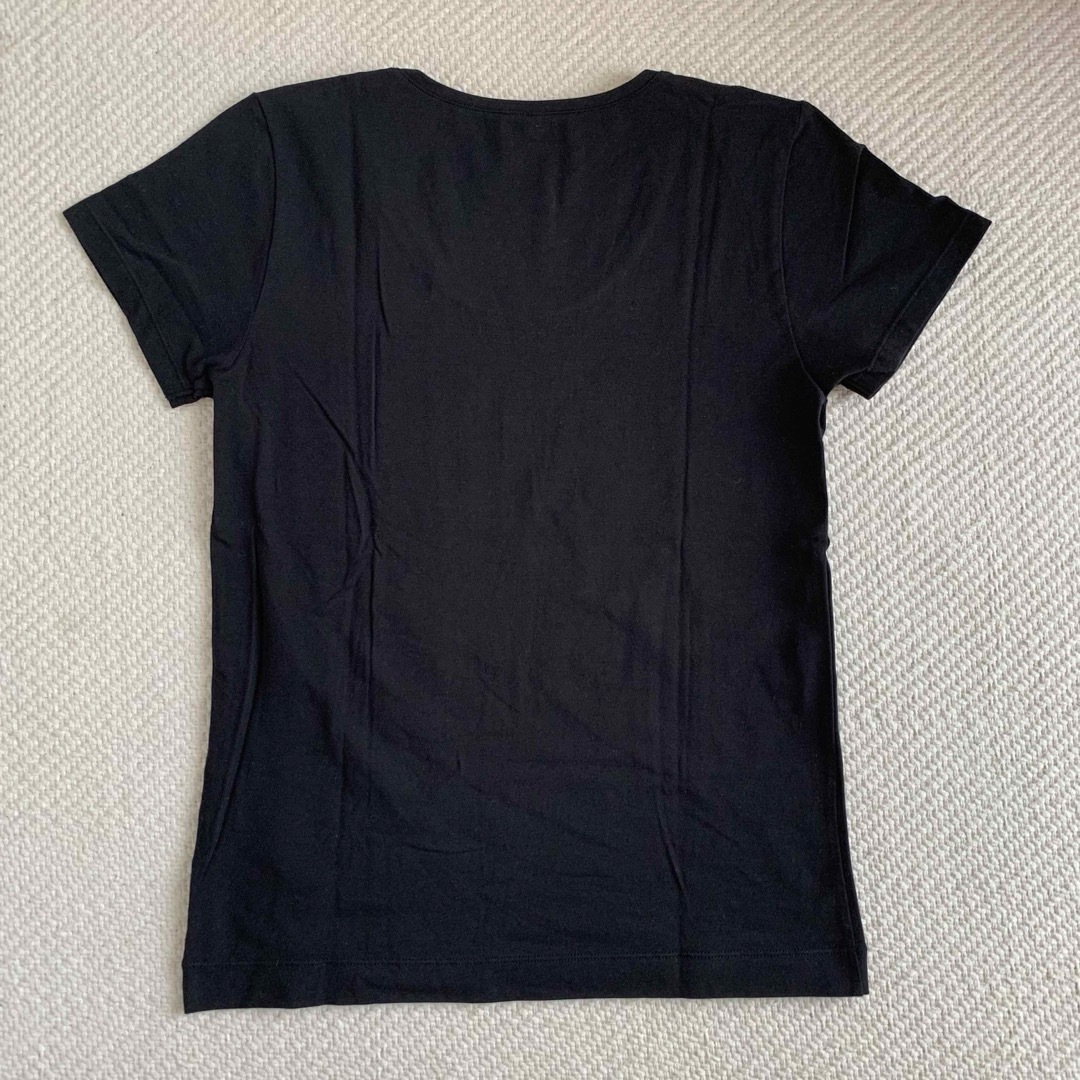MUJI (無印良品)(ムジルシリョウヒン)の無印良品　黒Tシャツ レディースのトップス(Tシャツ(半袖/袖なし))の商品写真