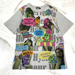 ヒステリックグラマー(HYSTERIC GLAMOUR)のA12565 ヒステリックグラマー　レトロキャラプリントT グレーM ヒスガール(Tシャツ/カットソー(半袖/袖なし))