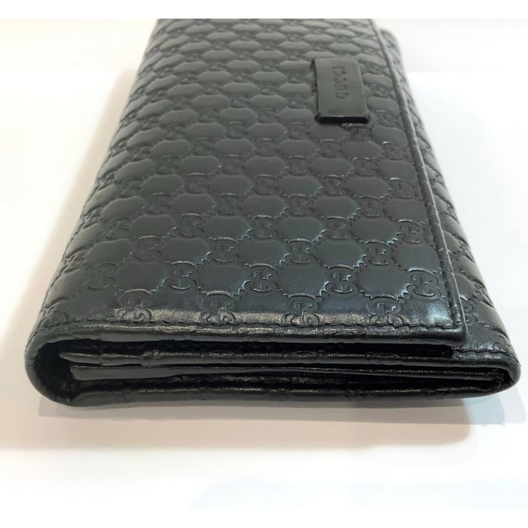 Gucci(グッチ)のグッチ（GUCCI）長財布　449396・493075 ブラック アウトレット品 マイクロGG シマ レザー 【中古】KB-8309 レディースのファッション小物(財布)の商品写真