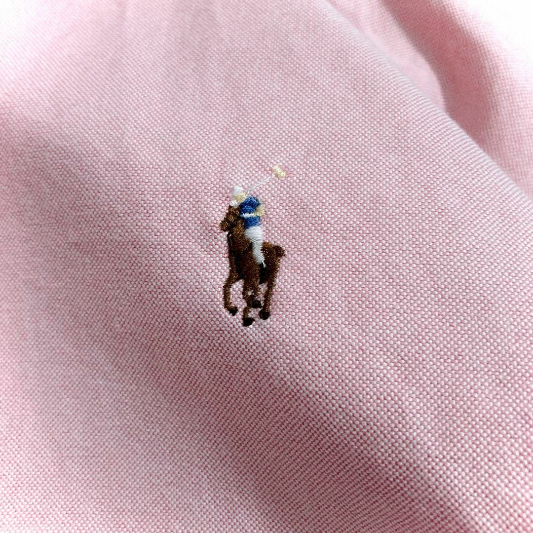 POLO RALPH LAUREN(ポロラルフローレン)のポロラルフローレン オックスフォードシャツ ピンク 長袖 Mサイズ レディースのトップス(シャツ/ブラウス(長袖/七分))の商品写真