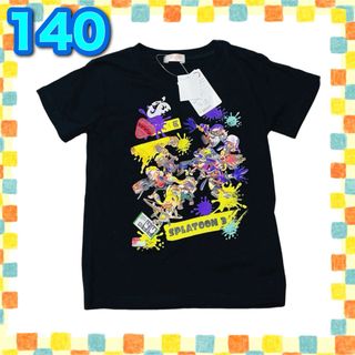 新品 140 スプラトゥーン3 Tシャツ 男の子 ブラック 黒 ガチバトル