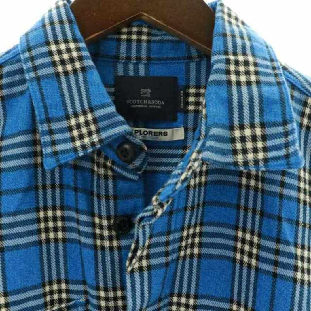 SCOTCH & SODA EXPLORERS ネルシャツ REGULAR 青 メンズのトップス(シャツ)の商品写真