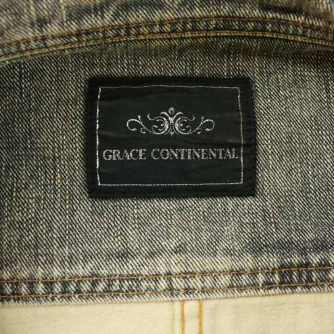 GRACE CONTINENTAL(グレースコンチネンタル)のグレースコンチネンタル デニムジャケット ジージャン Gジャン 36 青 レディースのジャケット/アウター(Gジャン/デニムジャケット)の商品写真