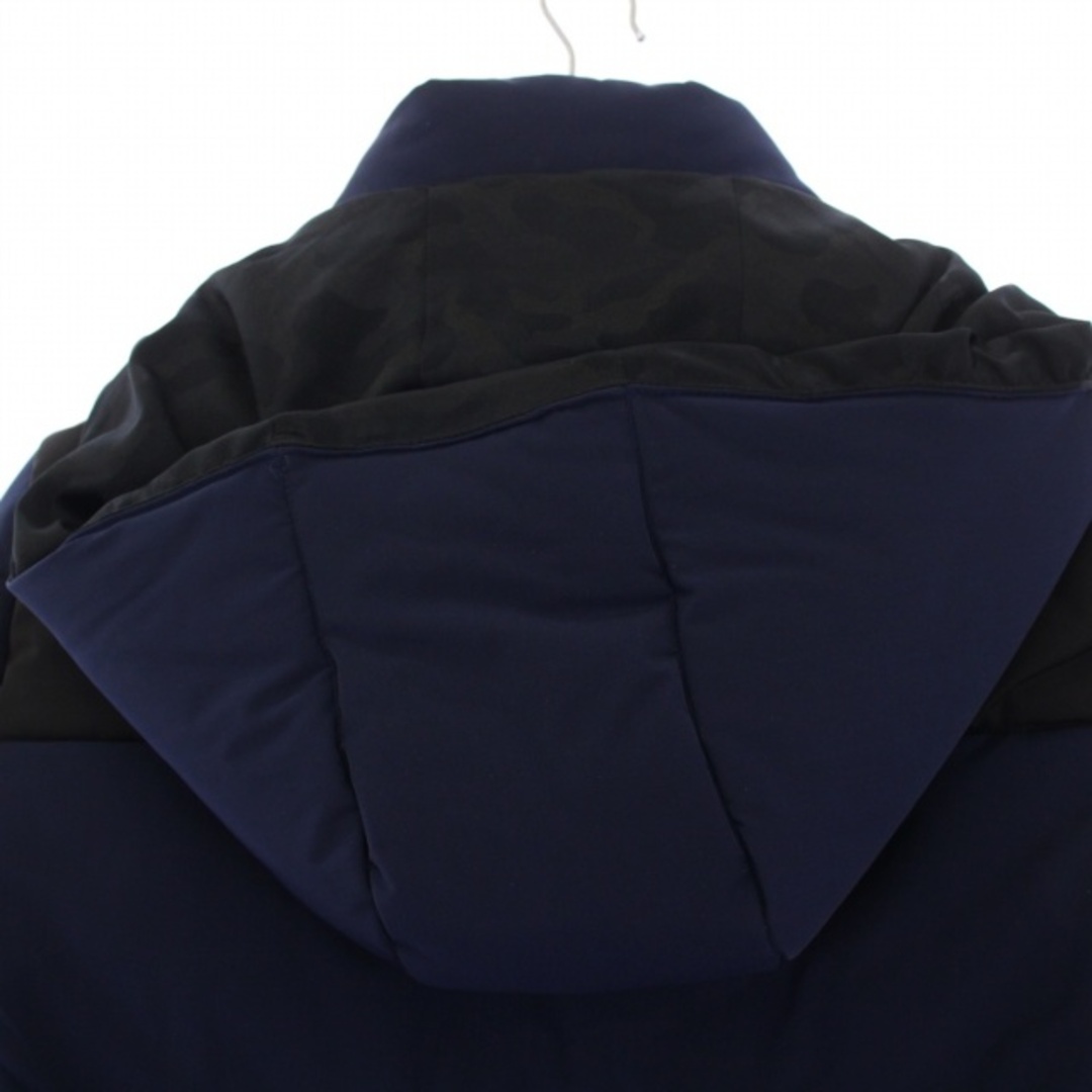 wjk(ダブルジェーケー)のwjk zip hooded shrape 中綿ジャケット S 紺 黒 メンズのジャケット/アウター(ブルゾン)の商品写真