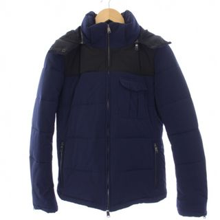 ダブルジェーケー(wjk)のwjk zip hooded shrape 中綿ジャケット S 紺 黒(ブルゾン)