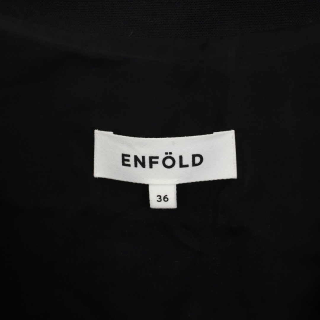 ENFOLD(エンフォルド)のエンフォルド ENFOLD 18AW ワンピース ロング 長袖 ウール S 黒 レディースのワンピース(ロングワンピース/マキシワンピース)の商品写真