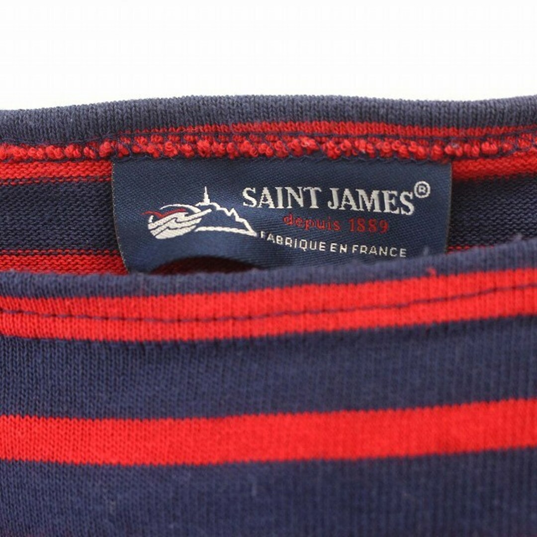 SAINT JAMES(セントジェームス)のSAINT JAMES バスクシャツ ボーダー ロンT 長袖 5 ネイビー 赤 メンズのトップス(Tシャツ/カットソー(七分/長袖))の商品写真