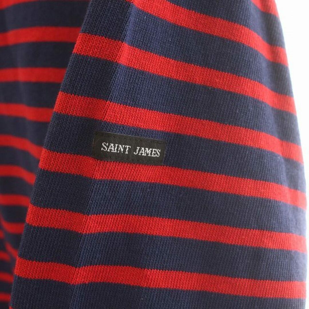 SAINT JAMES(セントジェームス)のSAINT JAMES バスクシャツ ボーダー ロンT 長袖 5 ネイビー 赤 メンズのトップス(Tシャツ/カットソー(七分/長袖))の商品写真