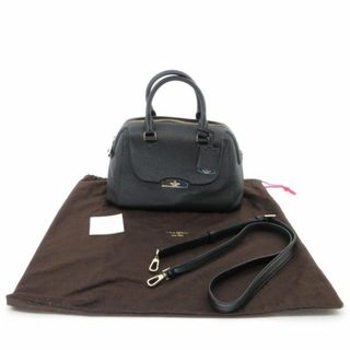 ケイトスペードニューヨーク(kate spade new york)の超美品 ケイトスペード ショルダーバッグ レザー 黒 30-24041101(ショルダーバッグ)