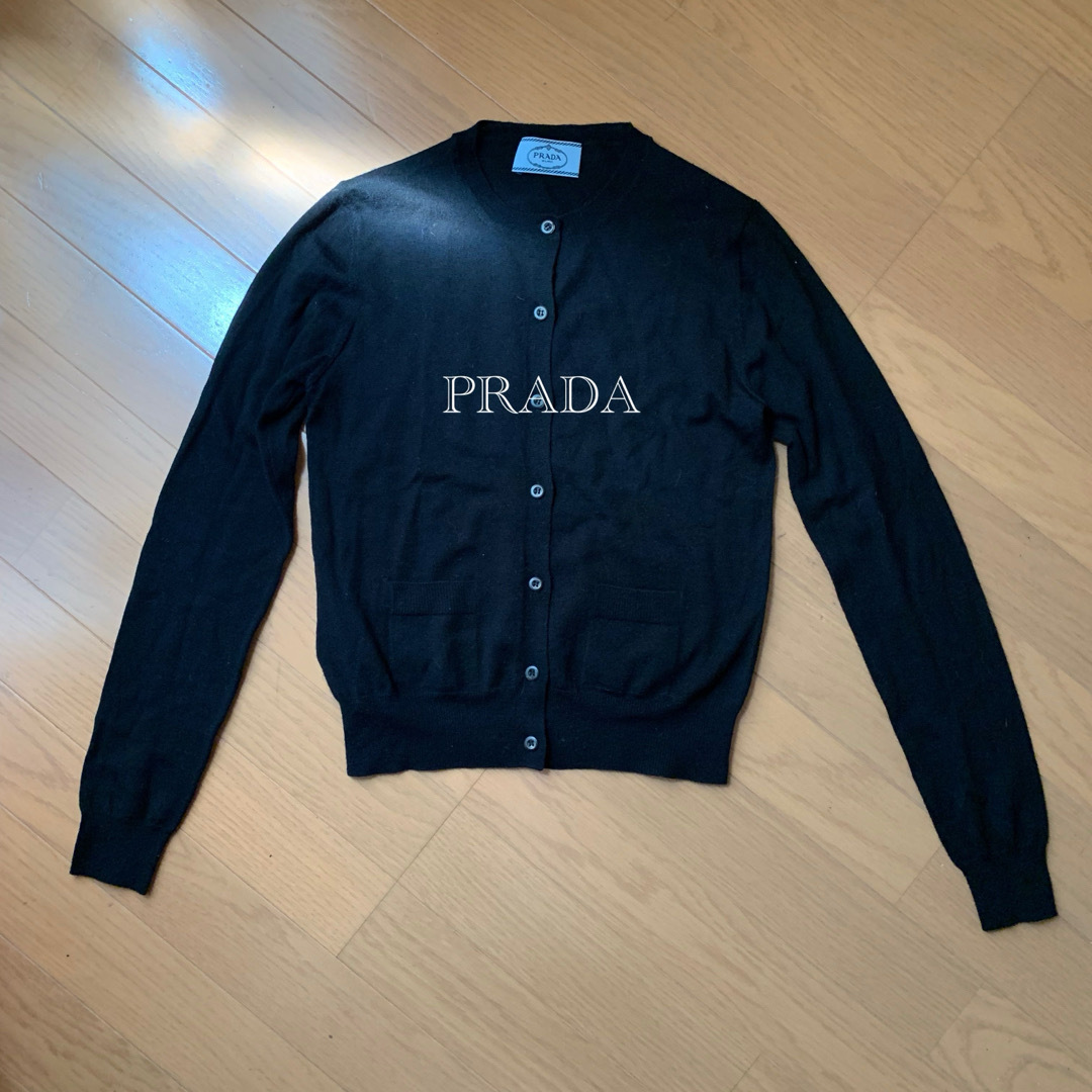 PRADA(プラダ)のPRADA  プラダ  カーディガン　【美品】　ブラック レディースのトップス(カーディガン)の商品写真