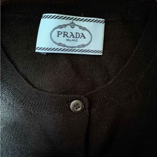 プラダ(PRADA)のPRADA  プラダ  カーディガン　【美品】　ブラック(カーディガン)