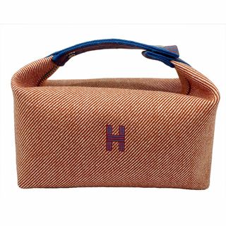 エルメス(Hermes)のエルメス　ブリッドアブラックGM　ハンドバッグ　ポーチ　トメット　シルバー金具　レッド　ブルー　キャンバス　ウール 　 H　レディース　未使用品　人気(トートバッグ)