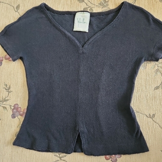 シビラ(Sybilla)のSybilla　綿100%半袖　黒カットソー(Tシャツ/カットソー(半袖/袖なし))