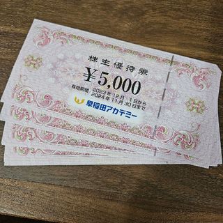 早稲田アカデミー 株主優待5000円×8枚 40000円分