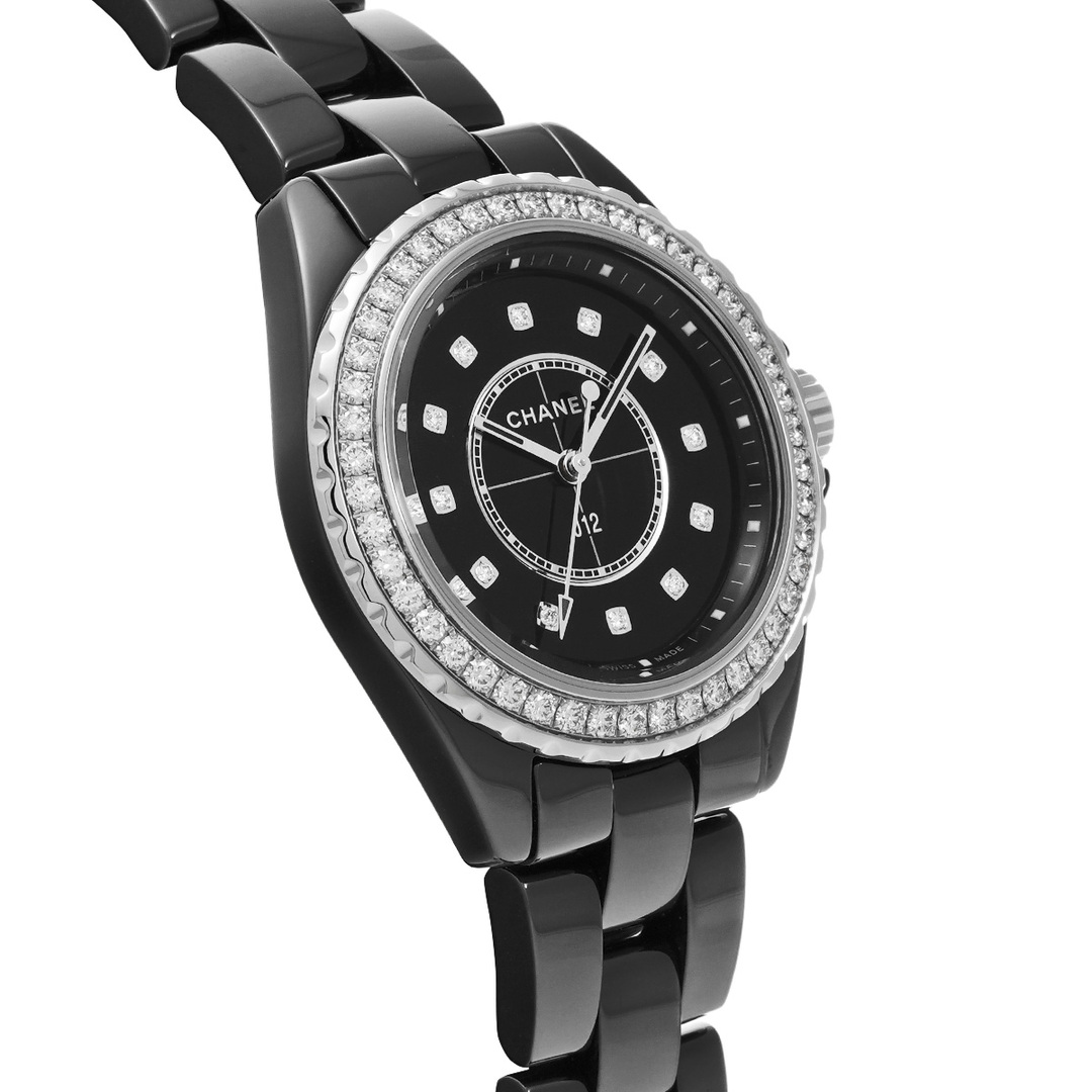 CHANEL(シャネル)の中古 シャネル CHANEL H6419 ブラックラッカー /ダイヤモンド レディース 腕時計 レディースのファッション小物(腕時計)の商品写真