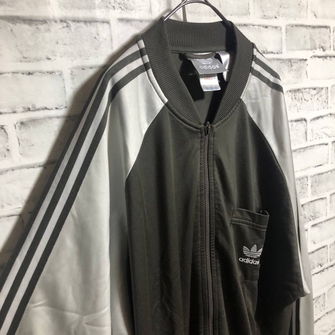 adidas(アディダス)の希少XXL⭐️80s adidasトラックジャケットグレーブラウンvintage メンズのトップス(ジャージ)の商品写真