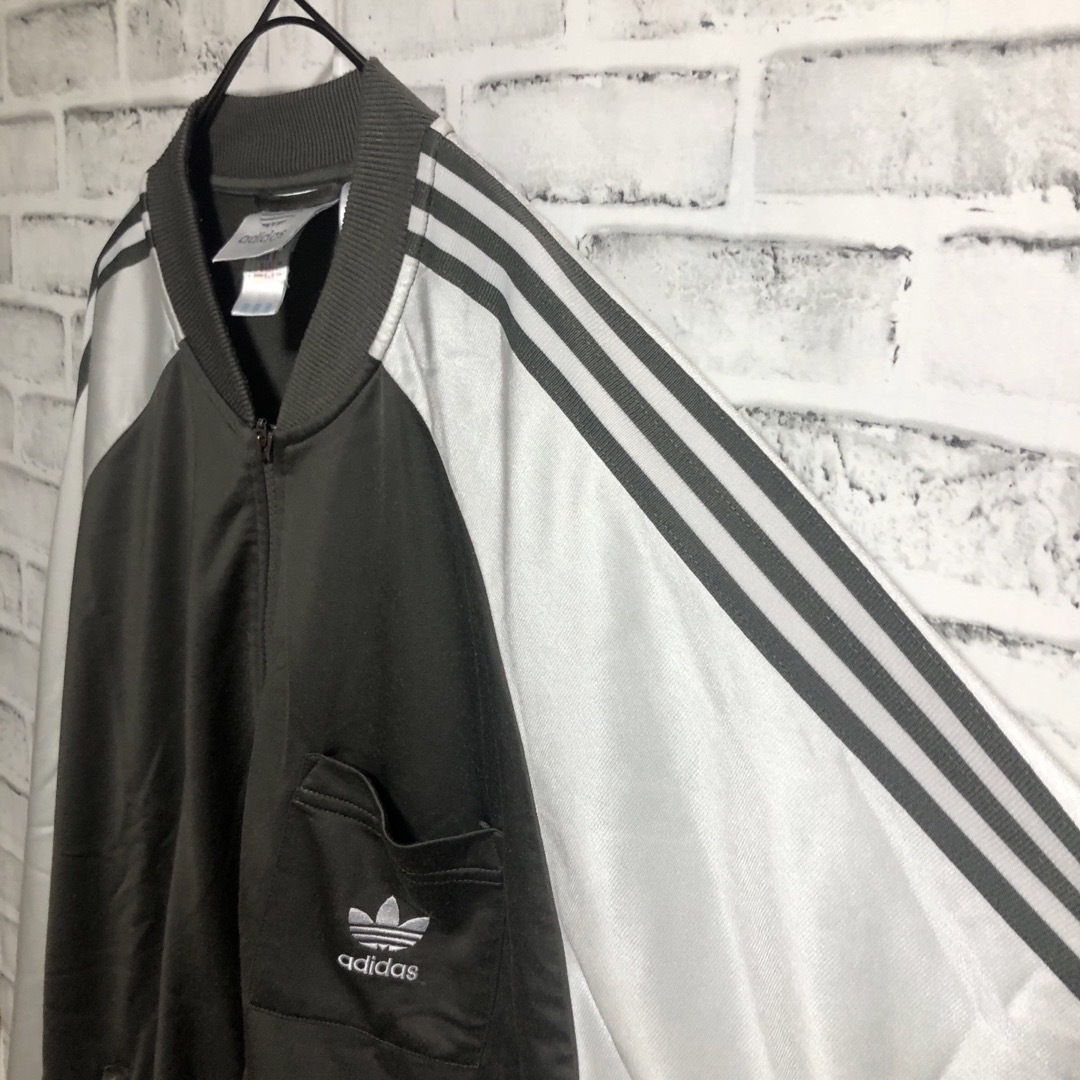 adidas(アディダス)の希少XXL⭐️80s adidasトラックジャケットグレーブラウンvintage メンズのトップス(ジャージ)の商品写真