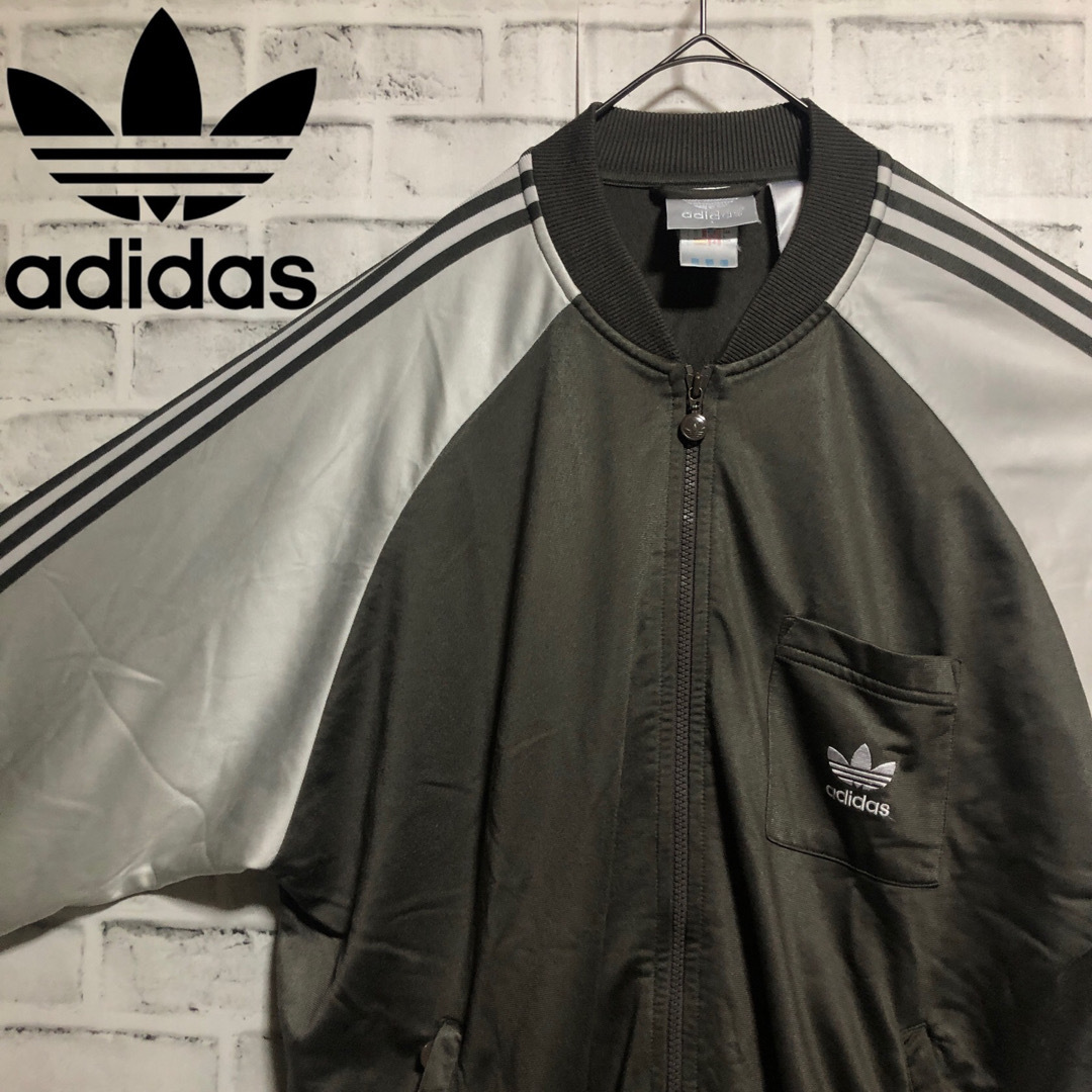 adidas(アディダス)の希少XXL⭐️80s adidasトラックジャケットグレーブラウンvintage メンズのトップス(ジャージ)の商品写真