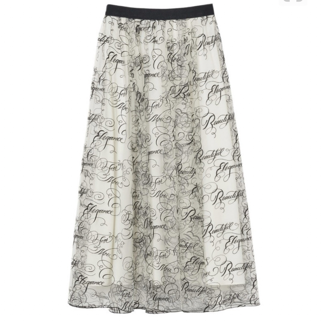 ANAYI(アナイ)の新品タグ付き★ANAYI 今季 現行品 カリグラフィーチュールギャザー スカート レディースのスカート(ロングスカート)の商品写真