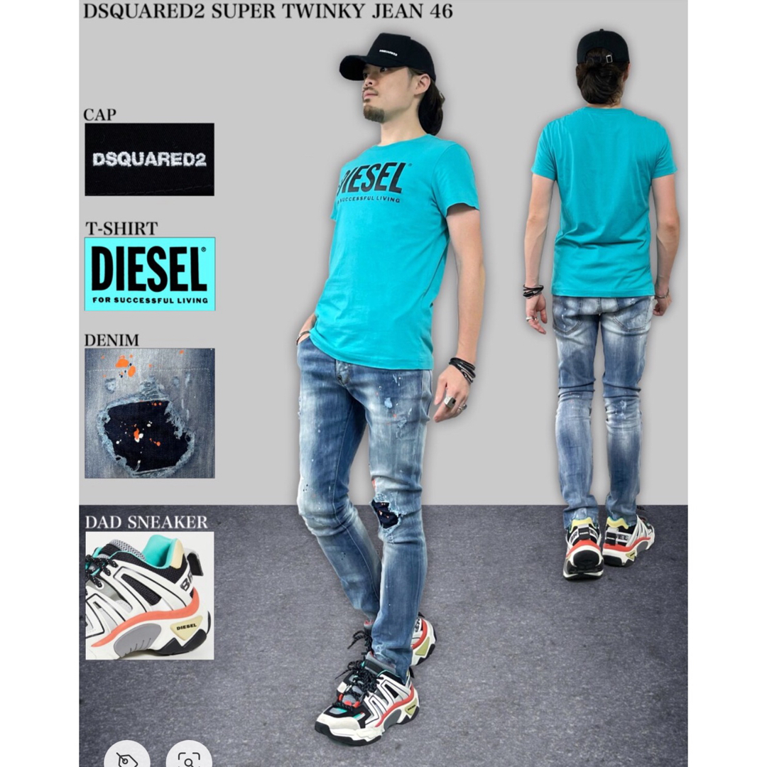 DIESEL(ディーゼル)のDIESEL ディーゼル スニーカー ミックスマテリアル ダッドスニーカー メンズの靴/シューズ(スニーカー)の商品写真