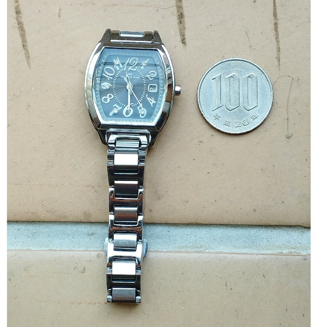 AE34　ザクロックハウス　ソーラー時計　稼働品　日付つき レディースのファッション小物(腕時計)の商品写真