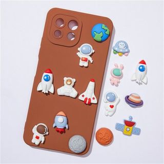 デコパーツ　ハンドメイド　かわいい　宇宙ステーション　パーツ　100個セット(その他)