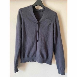 ユニクロ(UNIQLO)のカーディガン+J ユニクロ　ネイビー　カシミヤ100%(カーディガン)