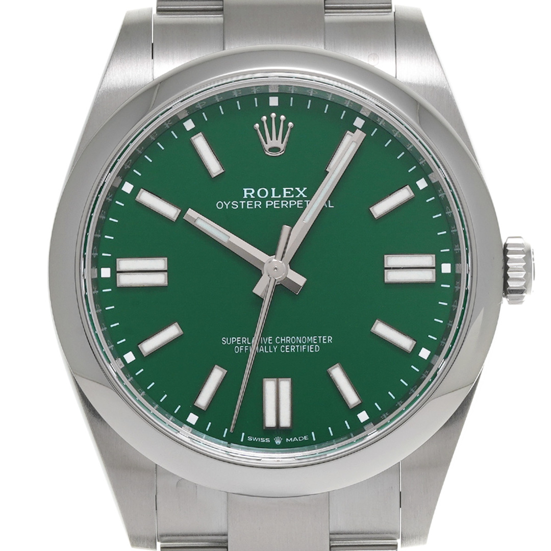 ROLEX(ロレックス)の中古 ロレックス ROLEX 124300 ランダムシリアル グリーン メンズ 腕時計 メンズの時計(腕時計(アナログ))の商品写真