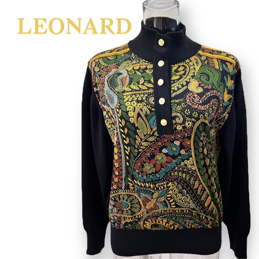 LEONARD(レオナール)のレオナール＊シルク混　薄手 ニット トップス セーター＊LEONARD レディースのトップス(ニット/セーター)の商品写真