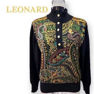 レオナール＊シルク混　薄手 ニット トップス セーター＊LEONARD