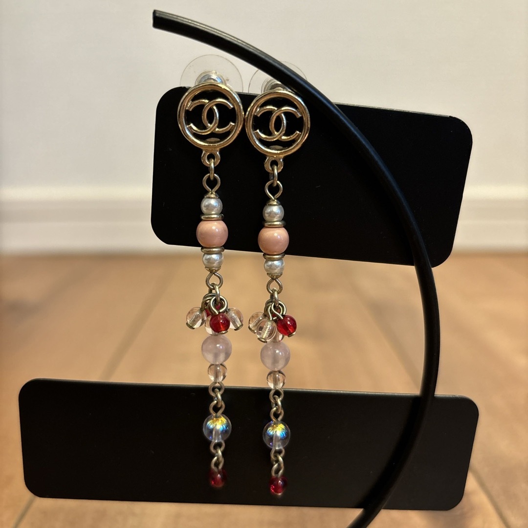 CHANEL ビーズ ロング ピアス CHANEL ビーズ ロング ピアス