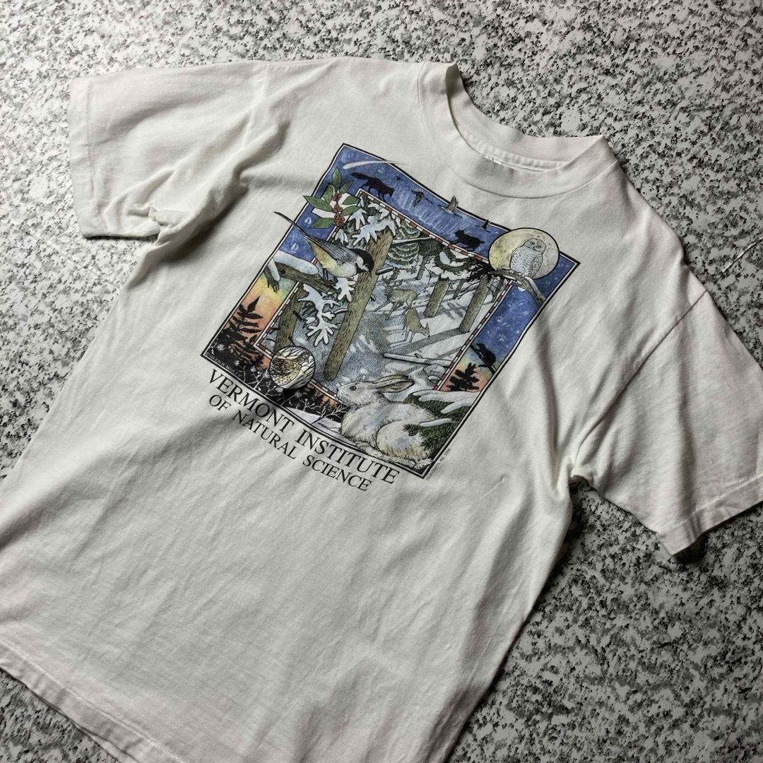 Hanes(ヘインズ)の【90sUSA製】アニマルプリント　ヴィンテージアートTシャツ シングルステッチ メンズのトップス(Tシャツ/カットソー(半袖/袖なし))の商品写真