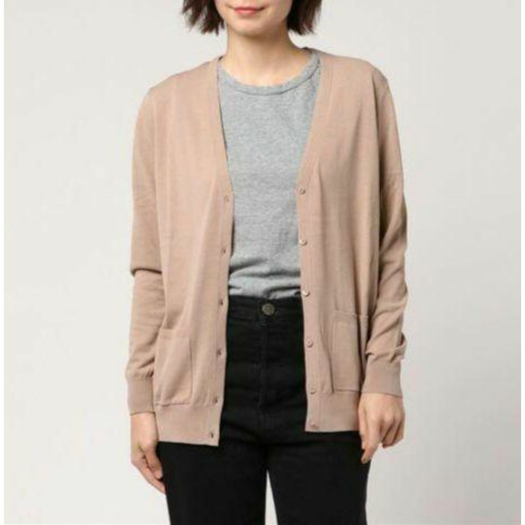 UNITED ARROWS(ユナイテッドアローズ)の【 BEIGE 】UBCB ハイツイストコットン Vネック ロングカーディガン レディースのトップス(カーディガン)の商品写真