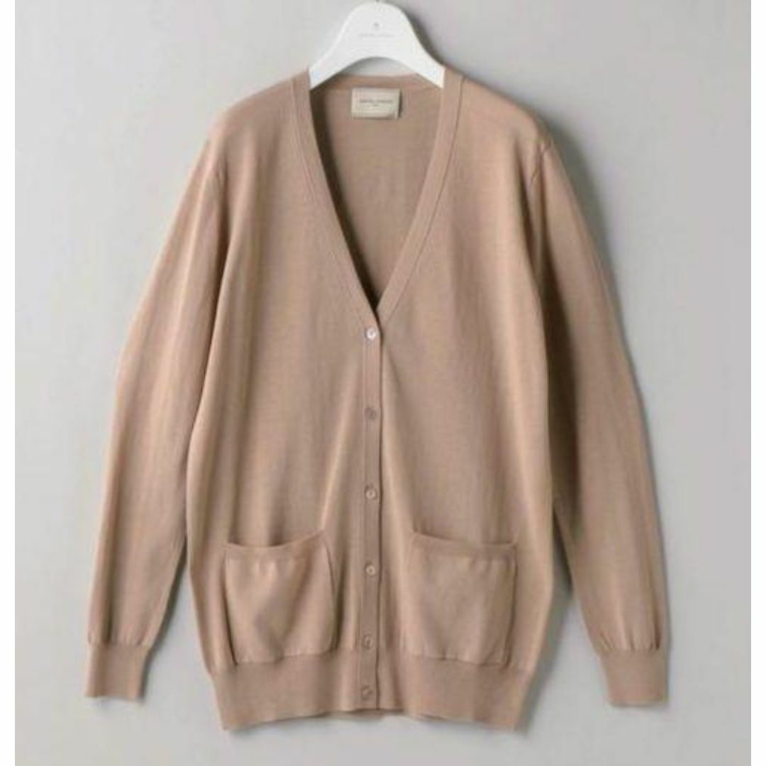 UNITED ARROWS(ユナイテッドアローズ)の【 BEIGE 】UBCB ハイツイストコットン Vネック ロングカーディガン レディースのトップス(カーディガン)の商品写真