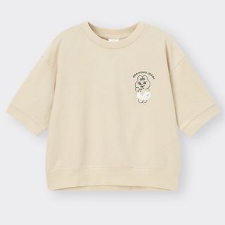 ジーユー(GU)のおぱんちゅうさぎ GU ライトスウェットT 5分袖 Mサイズ(Tシャツ/カットソー(半袖/袖なし))