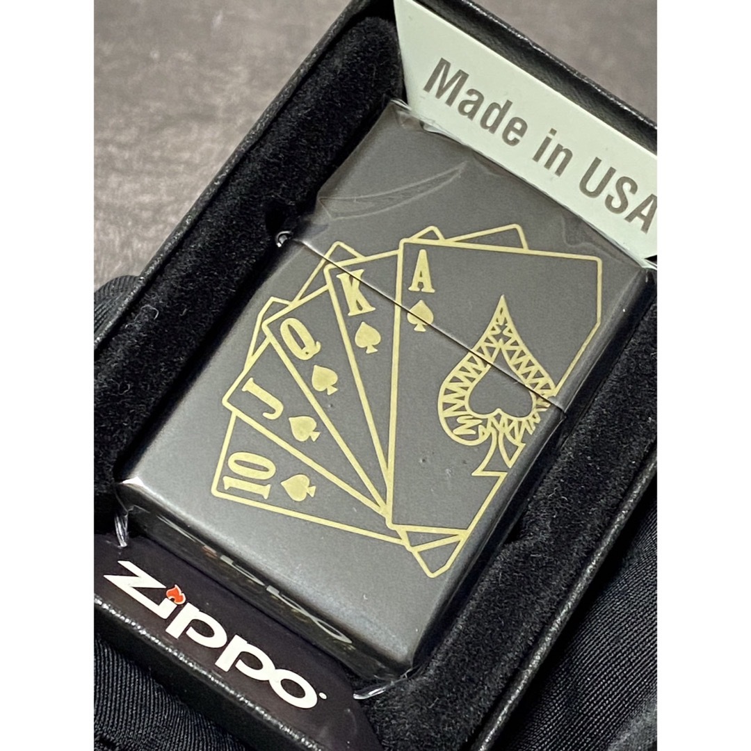 zippo ロイヤルストレートフラッシュ 前面加工 希少モデル 2017年製 メンズのメンズ その他(その他)の商品写真