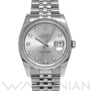 ロレックス(ROLEX)の中古 ロレックス ROLEX 116234G ランダムシリアル シルバー /ダイヤモンド メンズ 腕時計(腕時計(アナログ))