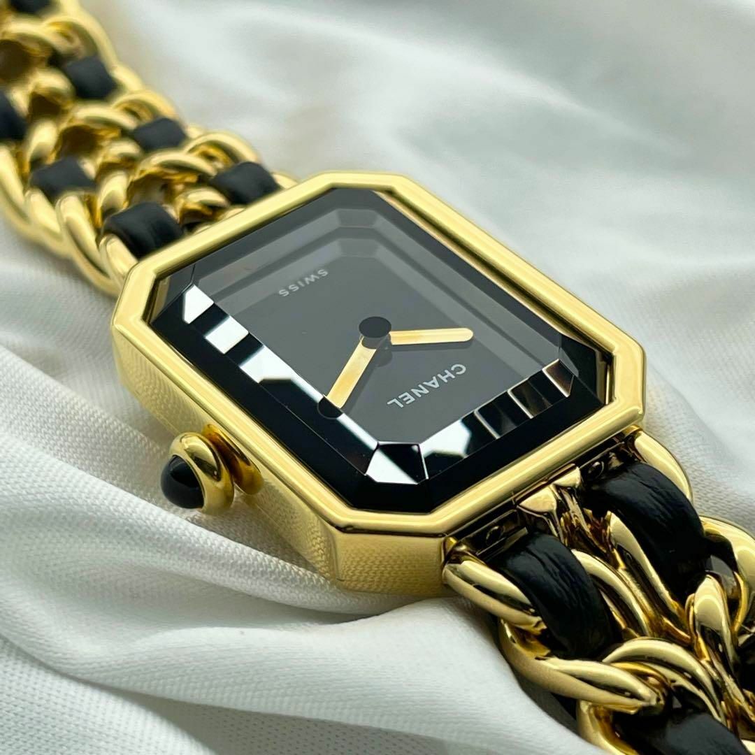 CHANEL(シャネル)のT671 シャネル プルミエールM 黒文字盤×GPレザー クォーツ レディースのファッション小物(腕時計)の商品写真