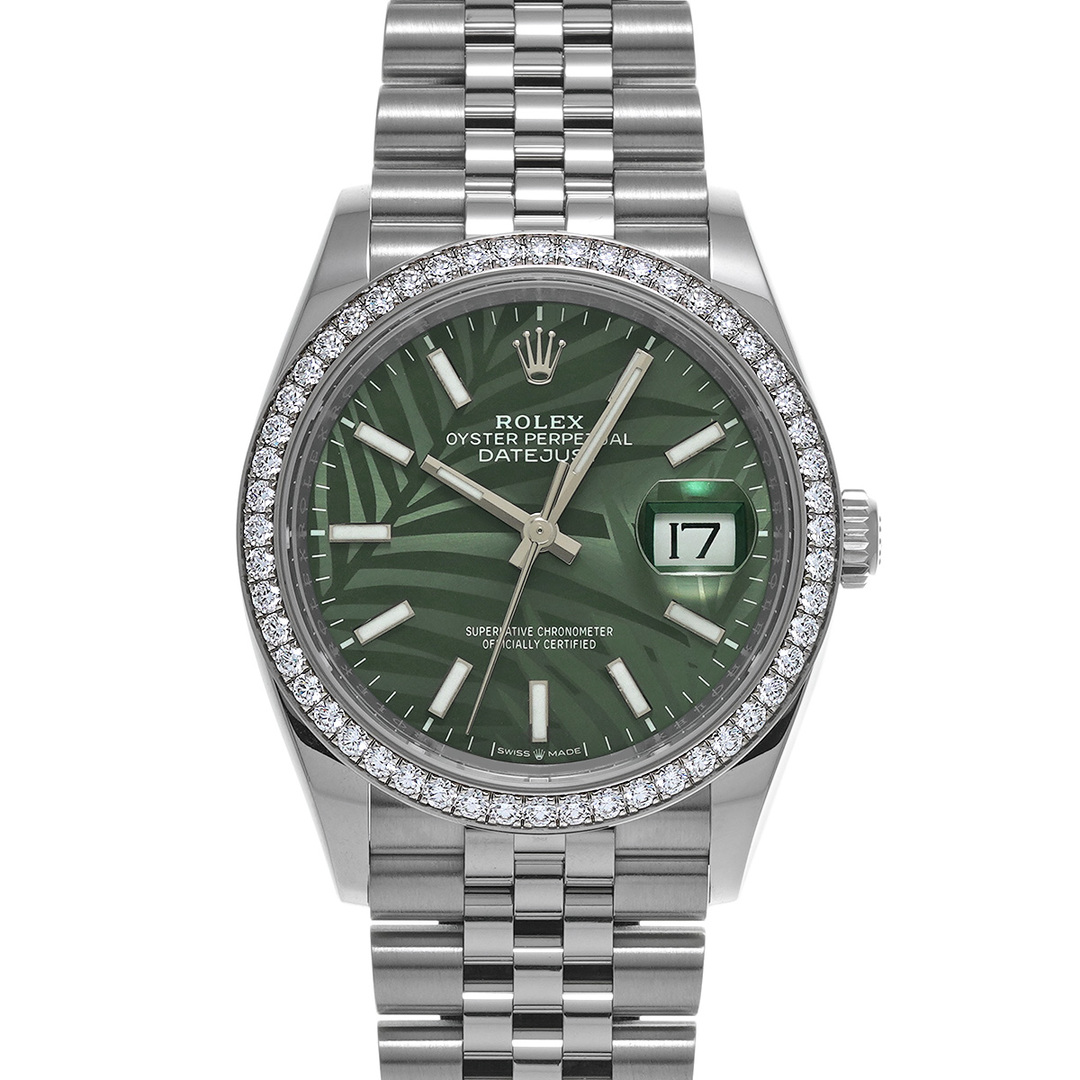 ROLEX(ロレックス)の中古 ロレックス ROLEX 126284RBR ランダムシリアル オリーブグリーン パームモチーフ メンズ 腕時計 メンズの時計(腕時計(アナログ))の商品写真