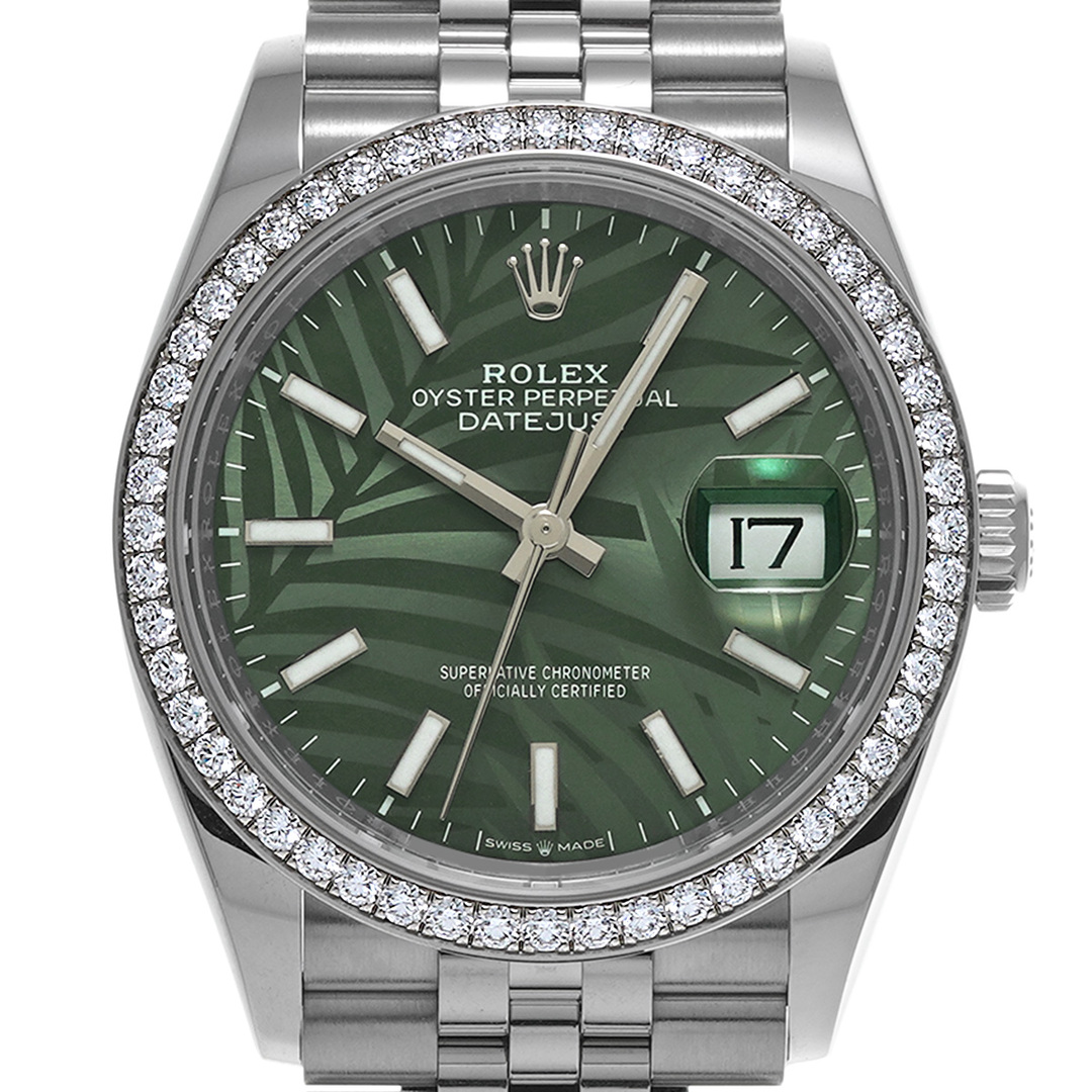 ROLEX(ロレックス)の中古 ロレックス ROLEX 126284RBR ランダムシリアル オリーブグリーン パームモチーフ メンズ 腕時計 メンズの時計(腕時計(アナログ))の商品写真