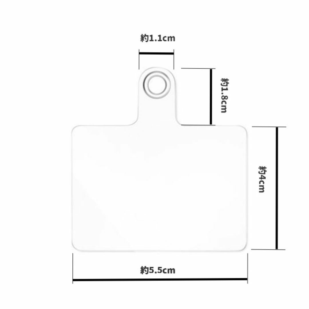 2枚セット ストラップホルダー スマホ iPhone 透明 クリア m1l スマホ/家電/カメラのスマホアクセサリー(その他)の商品写真