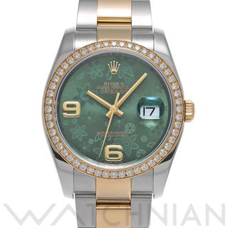 ロレックス(ROLEX)の中古 ロレックス ROLEX 116243 ランダムシリアル グリーンフラワー メンズ 腕時計(腕時計(アナログ))