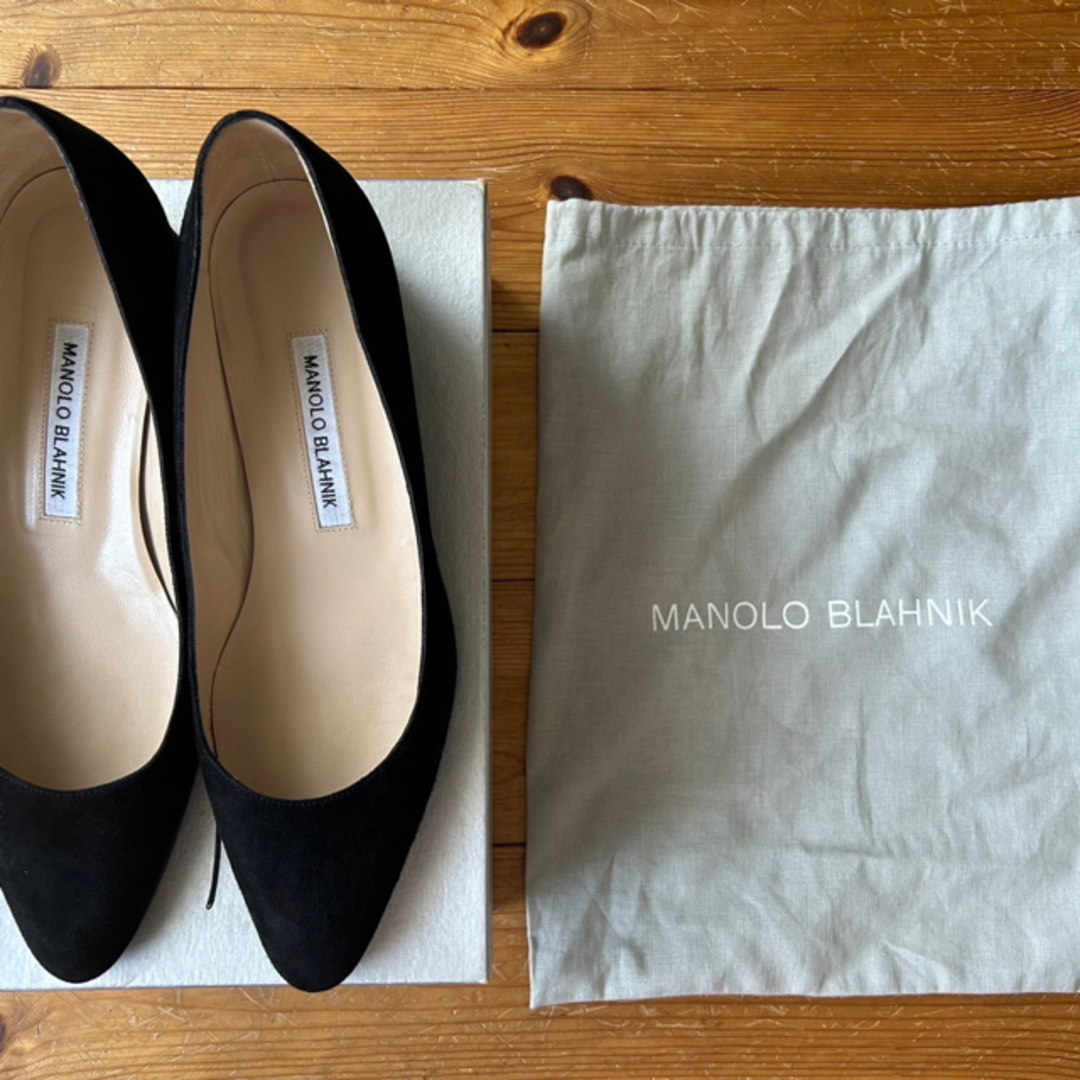 MANOLO BLAHNIK(マノロブラニク)のマノロブラニク　ローヒールパンプス　39 レディースの靴/シューズ(バレエシューズ)の商品写真