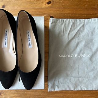 マノロブラニク(MANOLO BLAHNIK)のマノロブラニク　ローヒールパンプス　39(バレエシューズ)